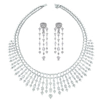 Hearts Collar Necklace (51.25 ct Diamonds) in White Gold