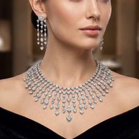 Hearts Collar Necklace (51.25 ct Diamonds) in White Gold