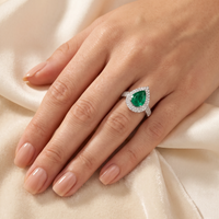 Beauvince Sara Ring (2.29 ct Emerald & Diamonds) in 18K White Gold
