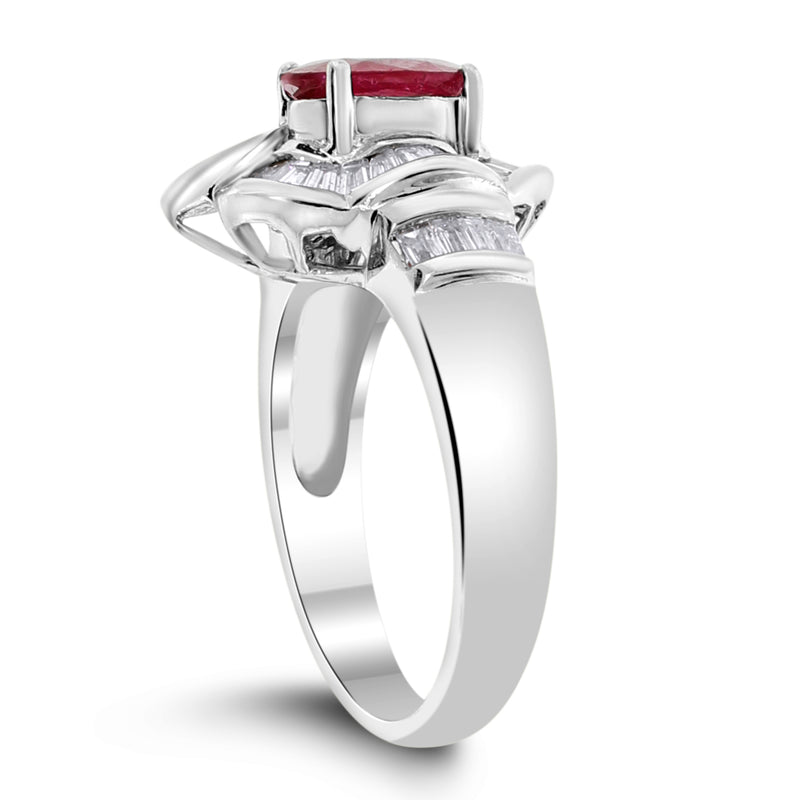 Beauvince Bailey Ring (2.48 ct Diamonds & Rubies) in White Gold