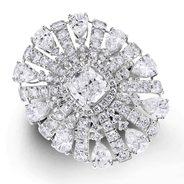 Amayra Radiance Diamond Ring (9.80 ct Diamonds ) in White Gold