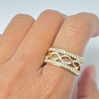 Wave Diamond Band (0.75 ct Diamonds) in Yellow Gold
