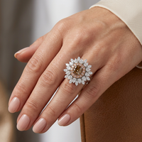 Blossoms Diamond Cocktail Ring (3.09 ct Diamonds) in Gold