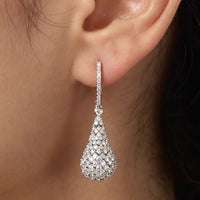 Beauvince Dazzling Drop Earrings (7.19 ct Diamonds) in White Gold