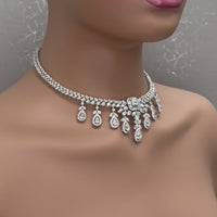 Beauvince Kumari Necklace (25.25 ct Diamonds) in 18K White Gold