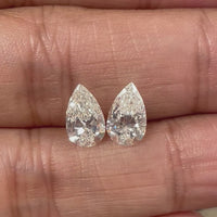 Beauvince GIA I VS2-SI1 Certified 2.00 Carat Pear Shape Diamond Studs