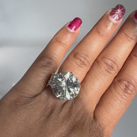 Beauvince GIA Certified 18.15 Carat Round M VVS2 3 Stone Engagement Ring
