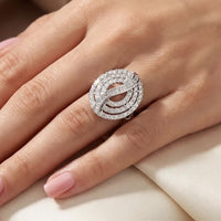 Flow Diamond Ring (1.91 ct Diamonds) in 18K White Gold