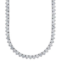Tennis Necklace (8.15 ct Diamonds) in White Gold