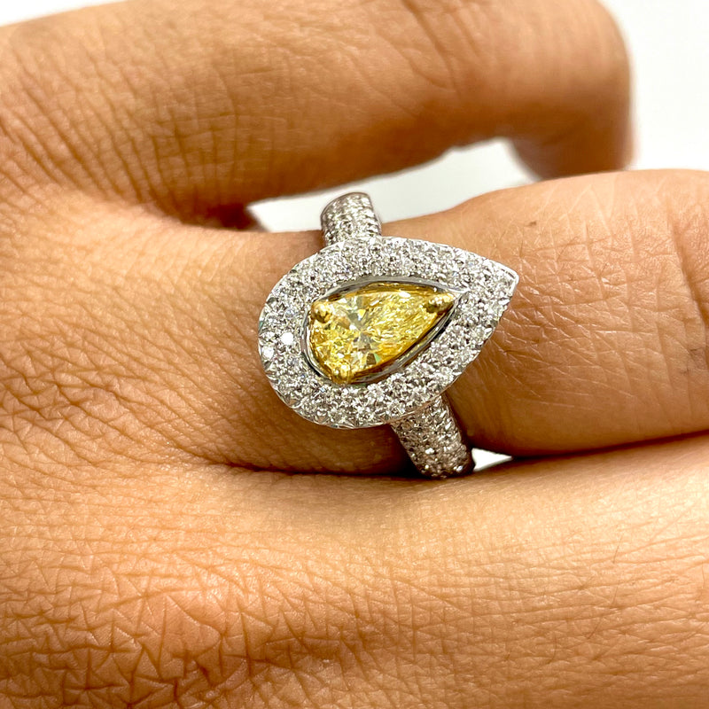 De Beers Forevermark Fancy Yellow Diamond Engagement Ring