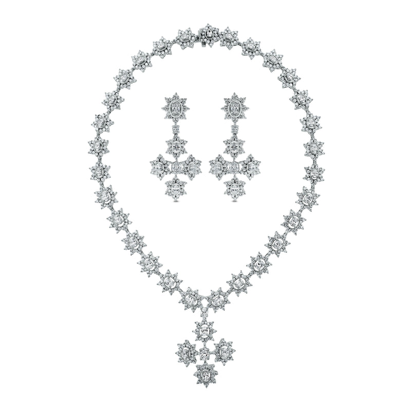 The Sistine Cross Diamond Suite (28.51 ct Diamonds) in White Gold