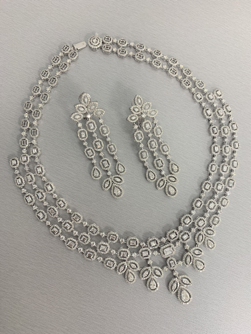 Legacy Diamond Earrings (8.55 ct Diamonds) in White Gold