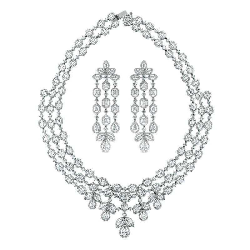 Legacy Diamond Necklace (23.45 ct Diamonds) in White Gold