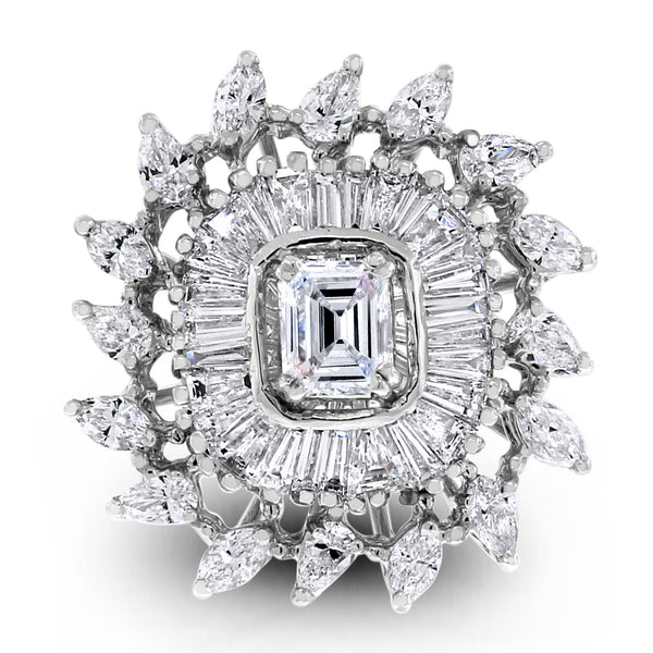 Beauvince Czarina Diamond Ring (2.50 ct Diamonds) in White Gold