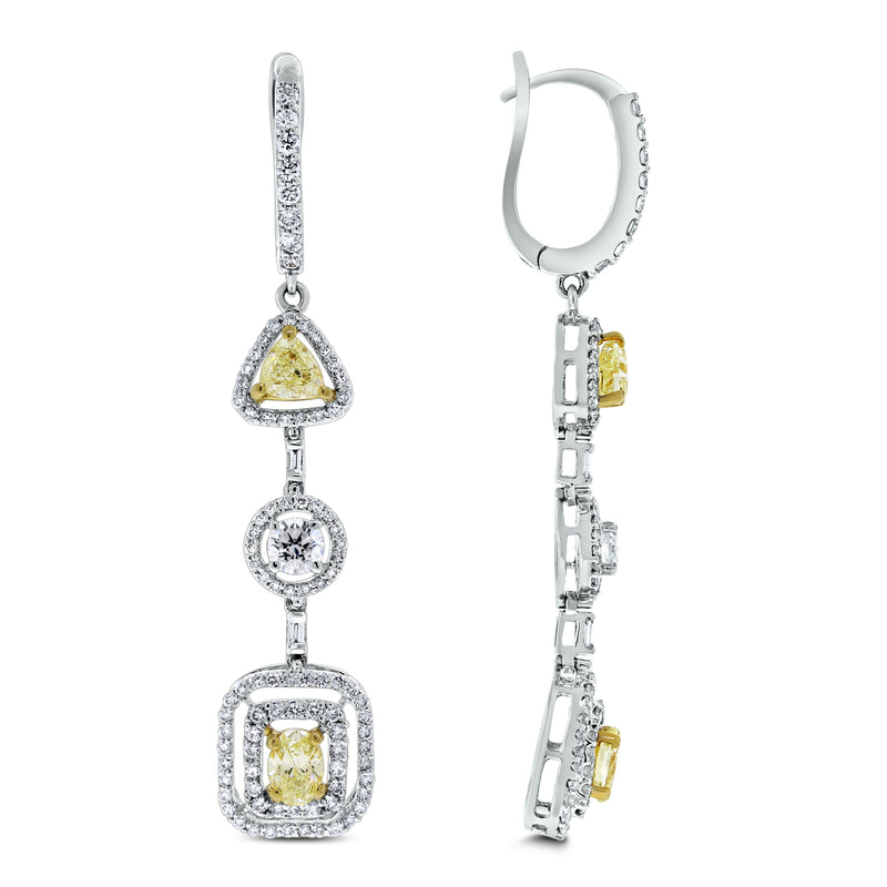Summer Yellow & White Diamond Necklace (16.54 ct Diamonds) in Gold
