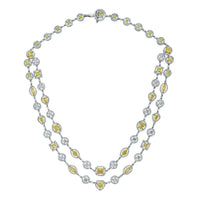 Summer Yellow & White Diamond Necklace (16.54 ct Diamonds) in Gold