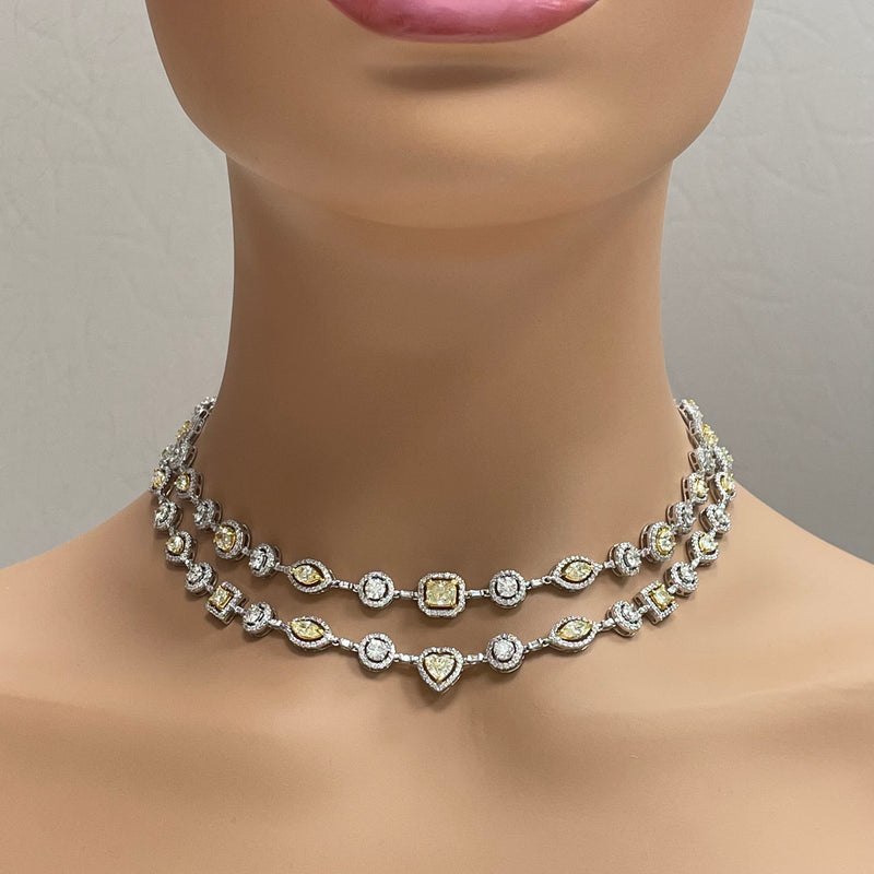 Mystical White Gold and Diamond Necklace Set