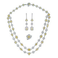 Summer Yellow & White Diamond Earrings (3.47 ct Diamonds) in Gold