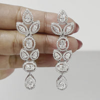 Tara Diamond Earrings (6.59 ct Diamonds) in White Gold