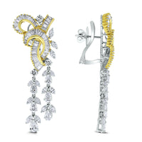 Scintilla Diamond Earrings (8.34 ct Diamonds) in Two Tone Gold