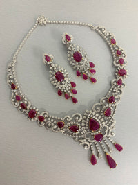 Regalia Ruby & Diamond Necklace (55.81 ct Diamonds & Rubies) in White Gold