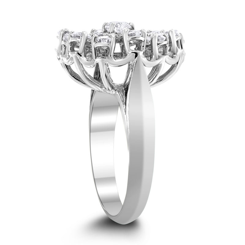 Beauvince Heart Diamond Ring (1.20 ct Diamonds) in White Gold