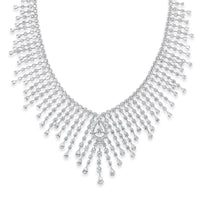 Rain Diamond Necklace (30.13 ct Diamonds) in White Gold