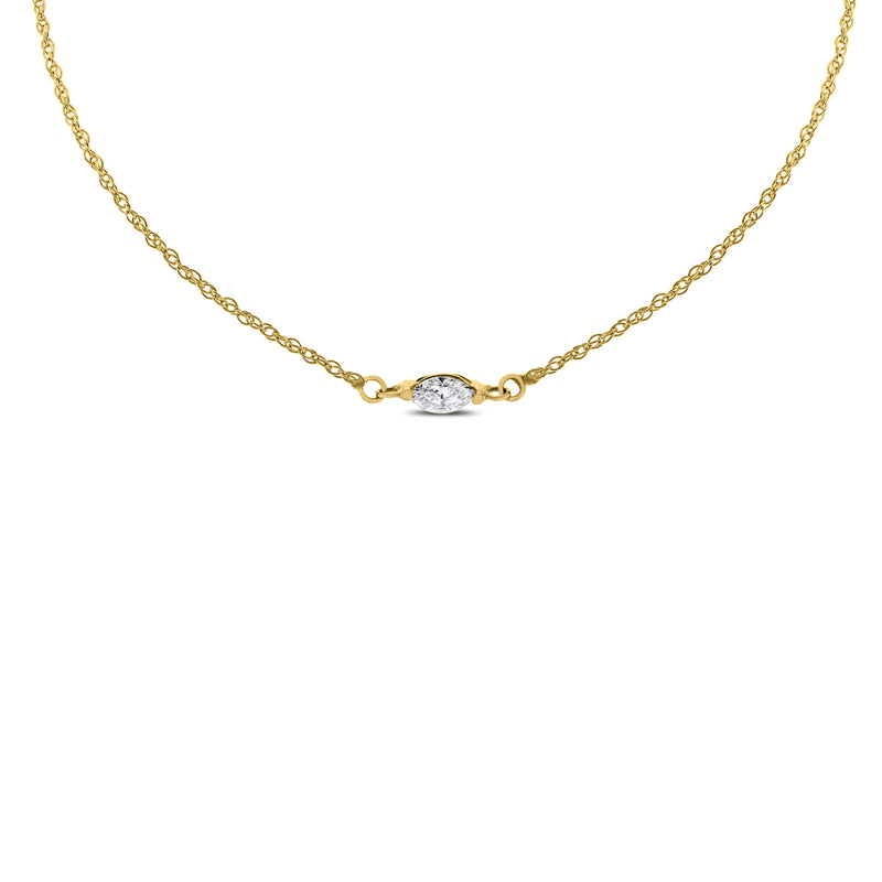 Marquise Diamond Anklet (0.34 ct Diamond) in Yellow Gold