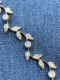 Grape Vine Diamond Bracelet (1.09 ct Diamonds) in White Gold