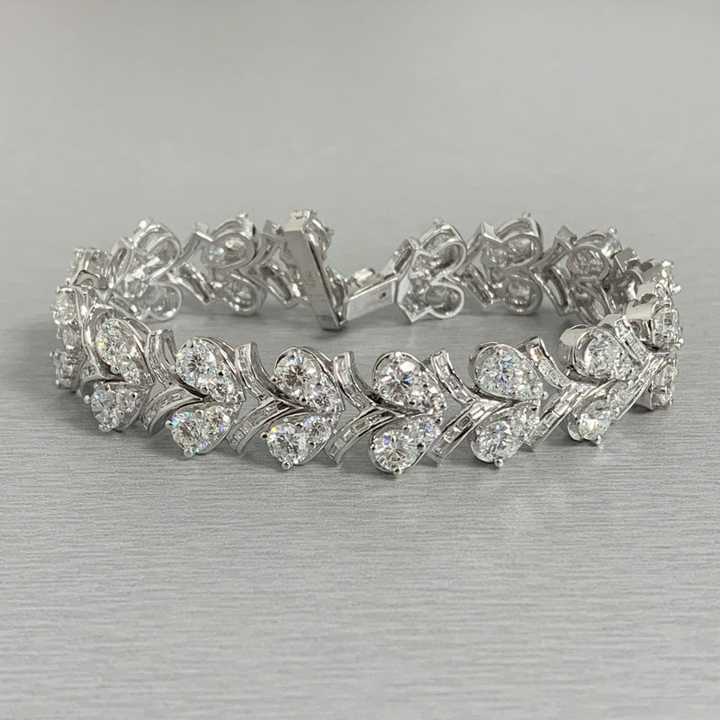 Grapevine Diamond Bracelet (16.81 ct Diamonds) in White Gold