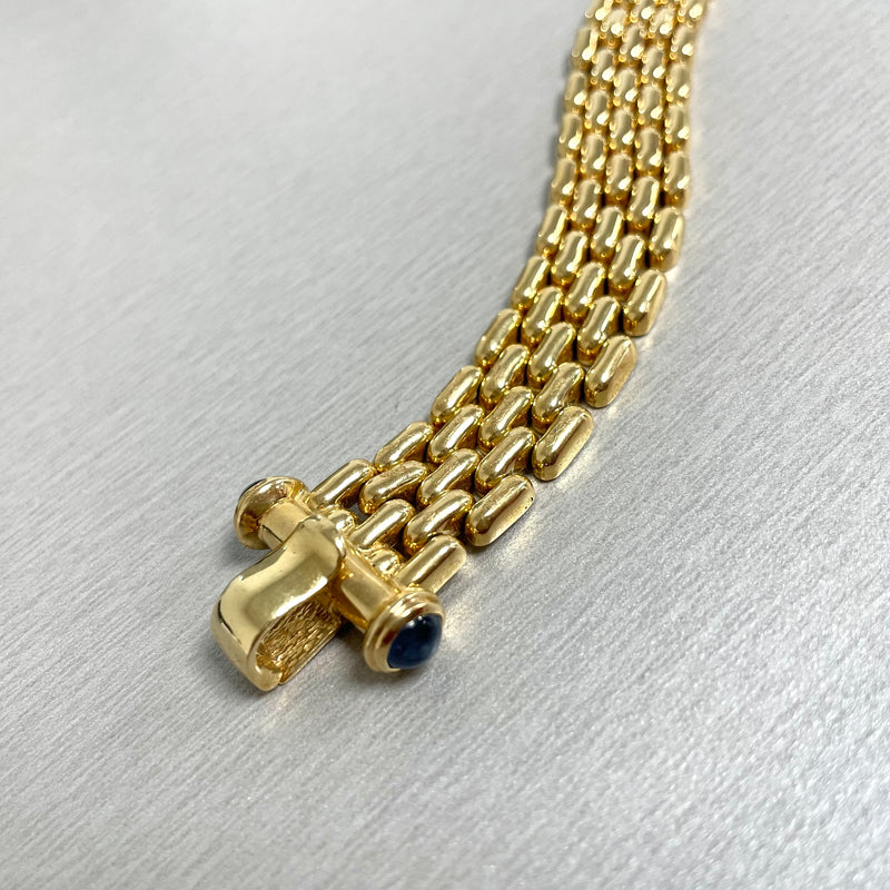 Vintage Sapphire Bolt Gold Chain Bracelet (3.00 ct Sapphires) in Yellow Gold