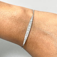 Bolo Diamond Bar Bracelet (0.96 ct Diamonds) in White Gold