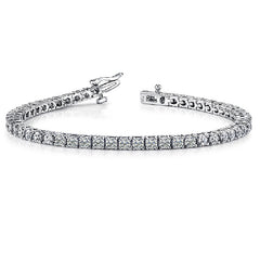 Diamond Tennis Bracelet (15.36 ct Diamonds) in White Gold – Beauvince