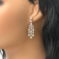 Eterna Diamond Earrings (4.21 ct Diamonds) in White Gold