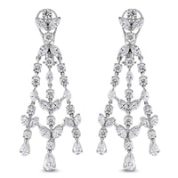 Eloise Diamond Earrings (6.58 ct Diamonds) in White Gold