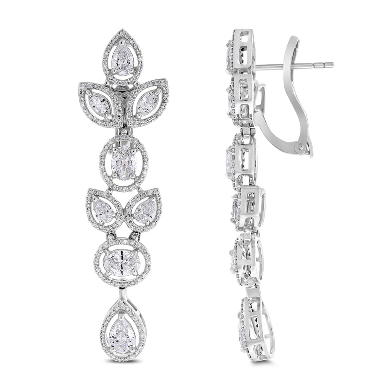 Tara Diamond Necklace & Earrings Suite (31.33 ct Diamonds) in White Gold