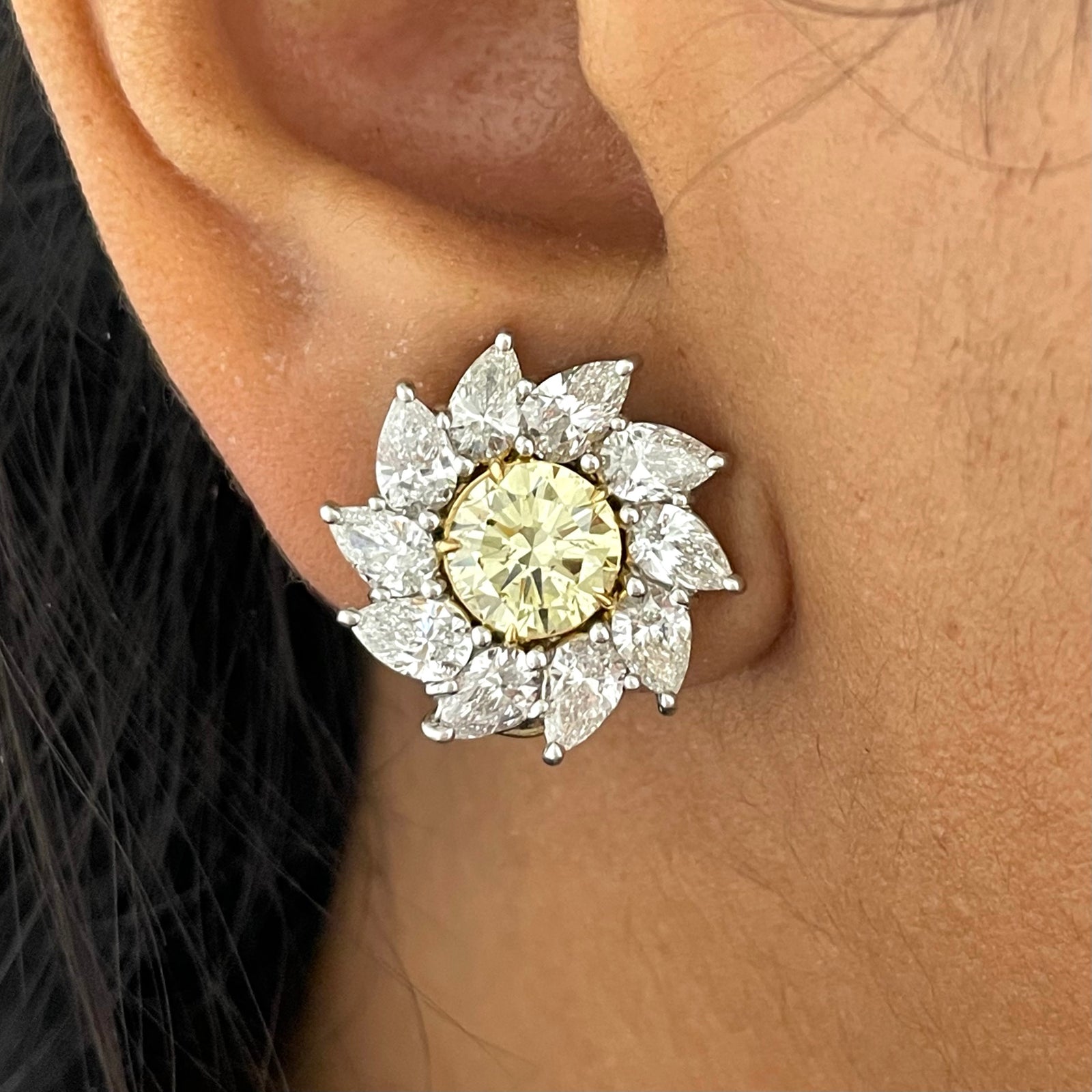 Radiance Diamond Stud Earrings (7.58 ct Diamonds) in