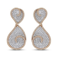 Whirls of Love Diamond Earrings (11.30 ct Diamonds) in Gold