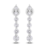 Journey Heritage Earrings (2.06 ct Diamonds) in White Gold