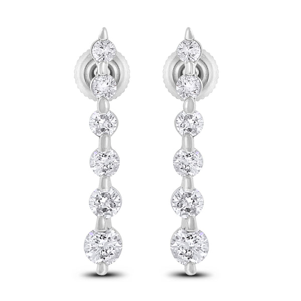 Journey Heritage Earrings (2.06 ct Diamonds) in White Gold