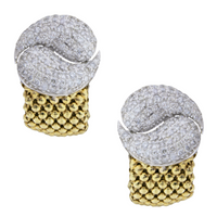 Yin & Yang Diamond Earrings (1.50 ct Diamonds) in Gold