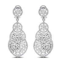 Diane Diamond Earrings (9.00 ct Diamonds) in White Gold
