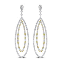 Serena Loop Diamond Earrings (6.84 ct Diamonds) in Gold