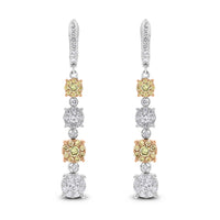 Ice Champagne Diamond Earrings (2.49 ct Diamonds) in Gold