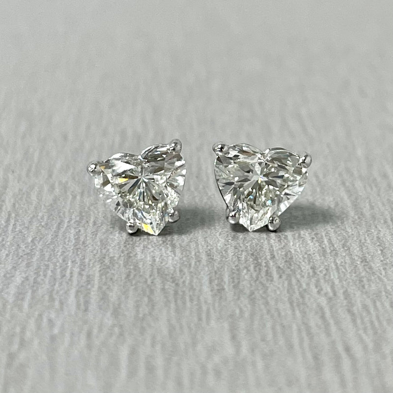 Designer Platinum Diamond Heart Earrings for Women JL PT E LC830