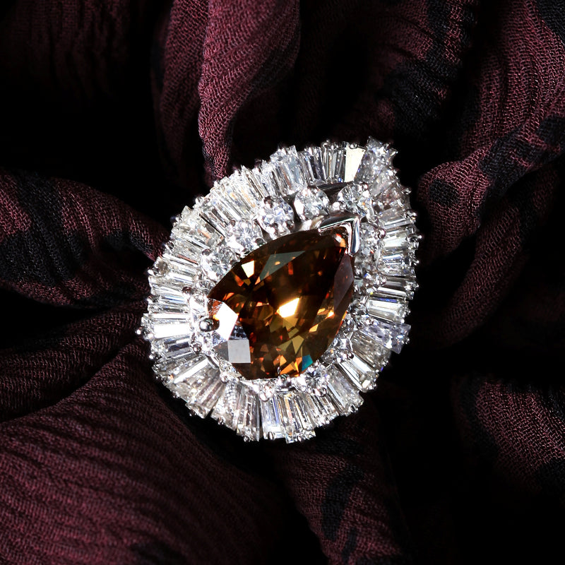1.67ct Fancy Yellow Brown Cushion Cut Diamond Engagement Ring – Mark  Broumand