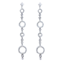 Circles Diamond Earrings (1.75 ct Diamonds) in White Gold