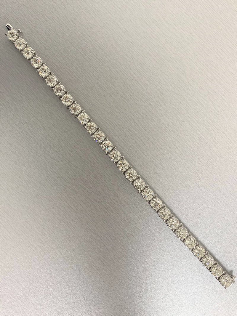 Diamond Tennis Bracelet (20.05 ct Diamonds) in White Gold