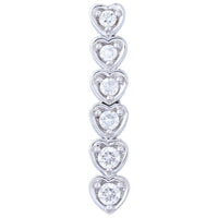 Journey Hearts Pendant (0.98 ct Diamonds) in White Gold
