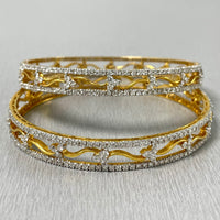 Beauvince Sheena Diamond Bangles (10.59 ct Diamonds) in Gold